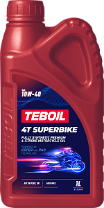 Синтетическое моторное масло TEBOIL 4T SUPERBIKE 10W-40