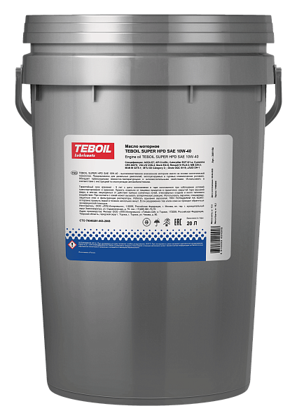 Моторное масло TEBOIL SUPER HPD 10W-40