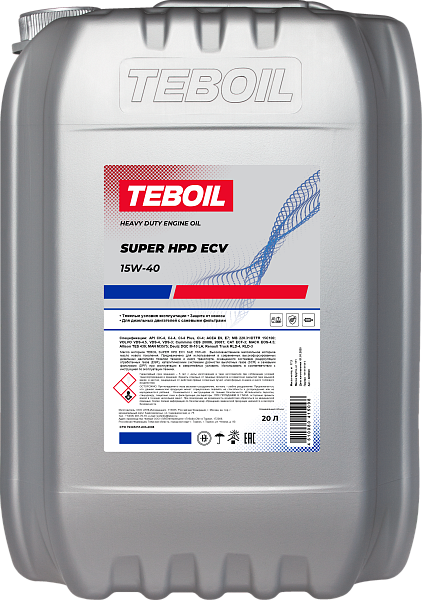 Минеральное моторное масло TEBOIL SUPER HPD ECV 15W-40