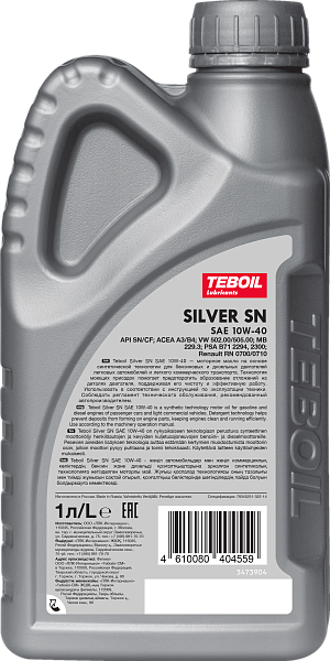 Моторное масло TEBOIL SILVER SN 10W-40