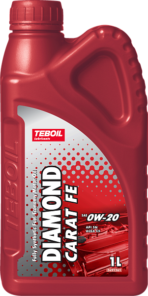 Синтетическое моторное масло TEBOIL DIAMOND CARAT FE 0W-20
